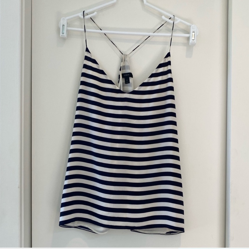 Jcrew silk striped tank. Size 12